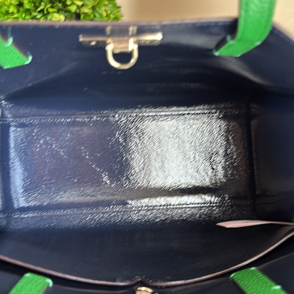 KATE SPADE ♠️ New York "Sam"💚GREEN BEAN💚MEDIUM SATCHEL BAG & POUCH🌟LIKE NEW🌟 - Picture 14 of 17